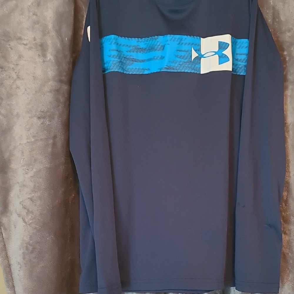 Under Armour Dark Blue Long Sleeve with Blue Stripe